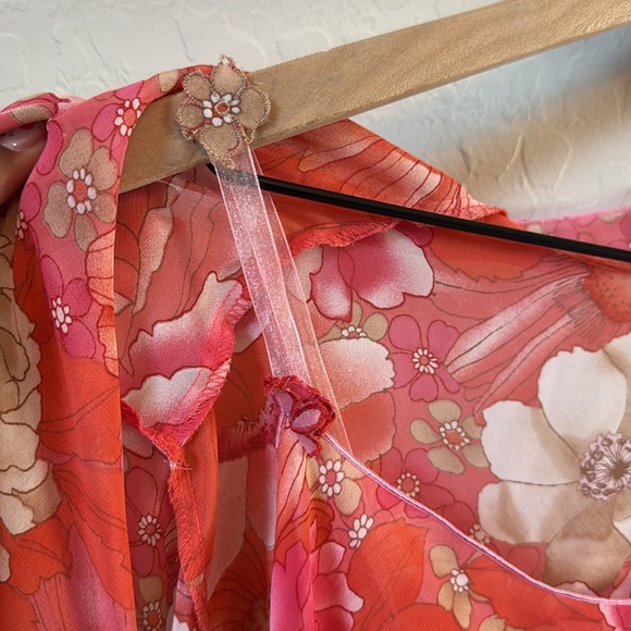 Vintage Josie Natori 3 Piece Lingerine Pajama Set Sheer - Picture 5 of 12